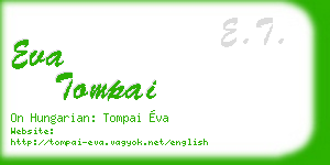 eva tompai business card