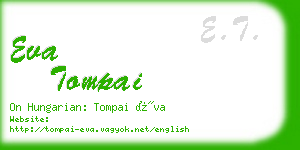 eva tompai business card